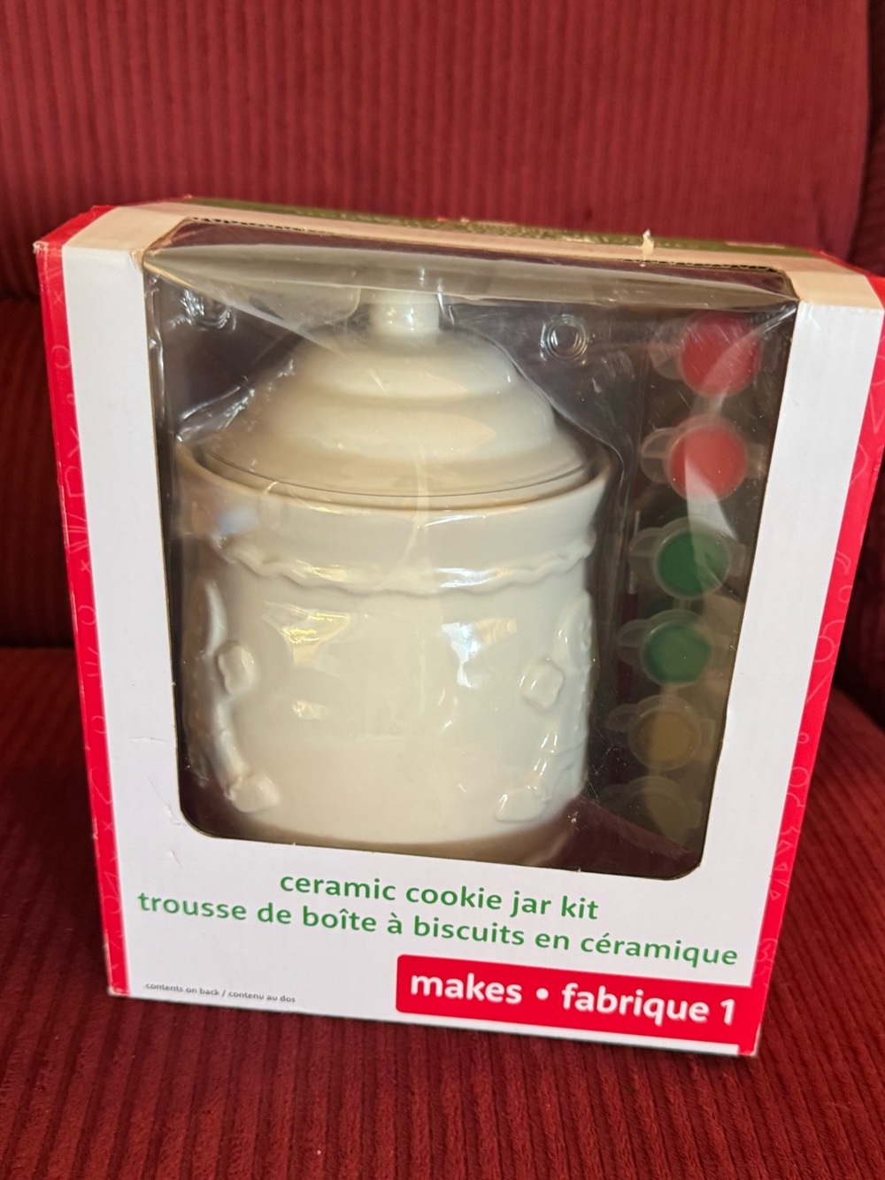 DIY Ceramic Cookie Jar Kit - White Ceramic